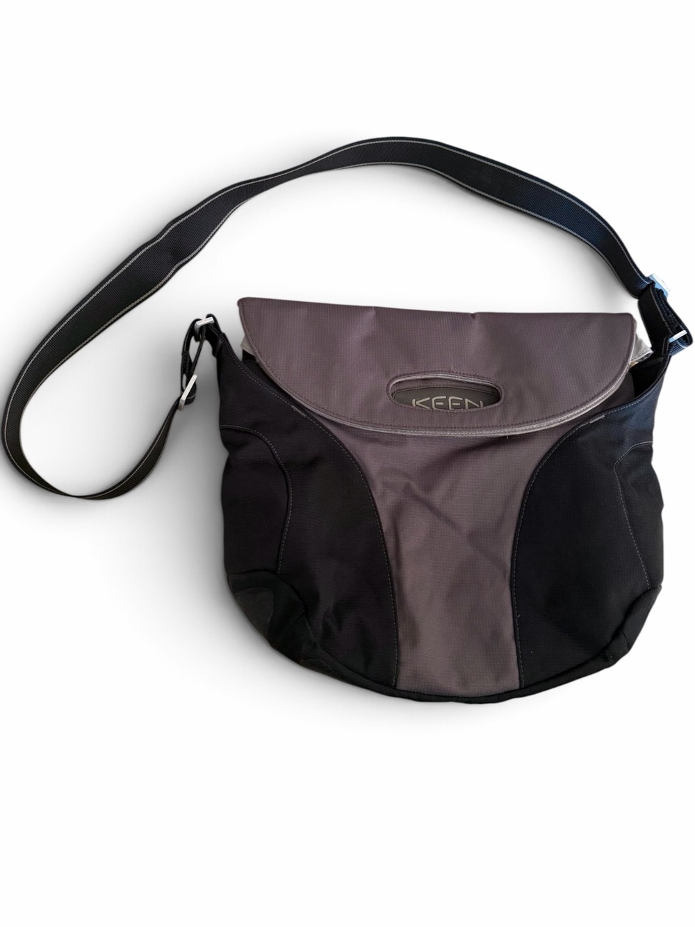 KEEN Gray Black Hybrid Transport Messenger Crossbody Bag